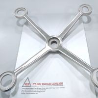 ACCESSORIES FOR GLASS ( SPIDER FITTING ) | SPIDER FITTING GS-01+BASE+4 ROUTEL