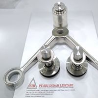 ACCESSORIES FOR GLASS ( SPIDER FITTING ) | SPIDER FITTING GS-03+BASE+2 ROUTEL (90o)