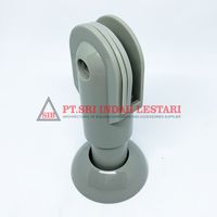 CUBICLE / TOILET MODEREN | CUB LEG SUPPORT 100MM GREY PLASTIC MOA