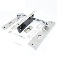 LEVER HANDLE PLATE ( LHP ) | LEVER HANDLE PLATE AI H 1585 SN+CP+LOCKC+DC60MM