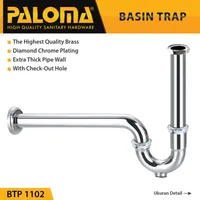 Basin Trap | BRASS BASIN P-TRAP (WITH POP - UP PIPE) WITH CHECKOUT 1102 CHROME