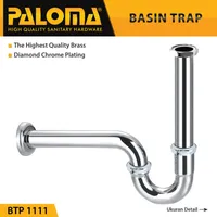 Basin Trap | BRASS BASIN P-TRAP (WITH POP - UP PIPE) 1111 CHROME