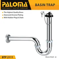 Basin Trap | BRASS BASIN P-TRAP (COMPLETE) 2111 CHROME