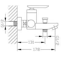 Shower Mixer | BRISTOL SINGLE LEVER BATH / SHOWER MIXER 1601 CHROME