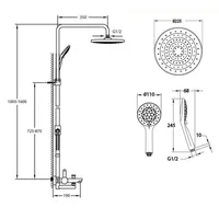 Shower Mixer | BRISTOL SINGLE LEVER BATH / SHOWER MIXER WITH RAINSHOWER ABS 1609 CHROME