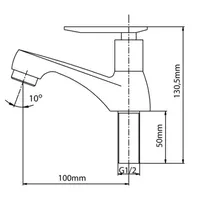 Basin Tap | BRISTOL 1/2" SINGLE LEVER BASIN PILLAR TAP 1684 CHROME