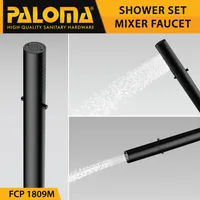Shower Mixer | EOLICA SINGLE LEVER BATH/SHOWER MIXER WITH RAINSHOWER 1809M MATTE BLACK