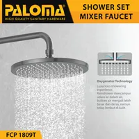 Shower Mixer | EOLICA SINGLE LEVER BATH/SHOWER MIXER WITH RAINSHOWER 1809T TITANIUM GREY