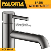 BASIN MIXER FAUCET | EOLICA SINGLE LEVER MONOBLOC BASIN 1841T TITANIUM GREY