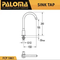 Sink Tap  | EOLICA 1/2" PILLAR SINK TAP 1861 CHROME