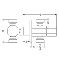 Angle Valve  | GALLANT 1/2" 2-OUTLET ANGLE VALVE 2192 CHROME