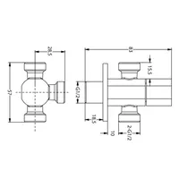 Angle Valve  | GALLANT 1/2" 3-OUTLET ANGLE VALVE 2193 CHROME