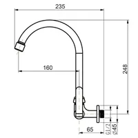 Sink Tap  | NEPTUNE 1/2" WALL SINK TAP 6263 CHROME