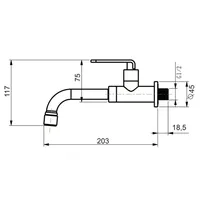 Sink Tap  | NEPTUNE 1/2" WALL SINK TAP 6266 CHROME