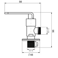 Wall Tap | NEPTUNE 1/2" TRIANGLE VALVE 6277 CHROME