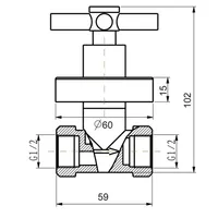 Wall Tap | JUPITER 1/2" STOP VALVE 6379 CHROME