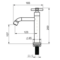 Basin Tap | JUPITER 1/2" SINGLE LEVER BASIN PILLAR TAP 6381 CHROME