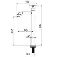 Basin Tap | JUPITER 1/2" SINGLE LEVER BASIN PILLAR TAP 6383 CHROME