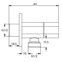 Angle Valve  | GALLANT 1/2" ANGLE VALVE 9191 MATTE BLACK