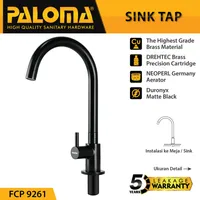 Sink Tap  | EOLICA 1/2" PILLAR SINK TAP 9261 MATTE BLACK