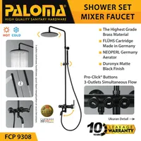 Shower Mixer | ALEENA SINGLE LEVER BATH /SHOWER MIXER WITH PROCLICK-3 BUTTONS 9308 MATTE BLACK