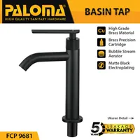 Basin Tap | OLIVIA 1/2" SINGLE LEVER BASIN PILLAR TAP 9681 MATTE BLACK