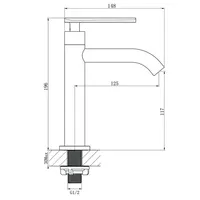 Basin Tap | OLIVIA 1/2" SINGLE LEVER BASIN PILLAR TAP 9681 MATTE BLACK