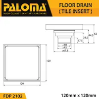 FLOOR DRAIN | FLOOR DRAIN PALOMA 2102 CHROME