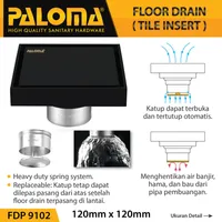 FLOOR DRAIN | FLOOR DRAIN PALOMA 9102 MATTE BLACK