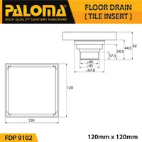 FLOOR DRAIN | FLOOR DRAIN PALOMA 9102 MATTE BLACK