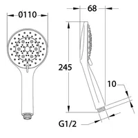 HAND SHOWER | ABS HAND SHOWER 1502 (5 FUCTION) CHROME