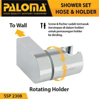 SHOWER SET HOSE AND HOLDER | SHOWER SET WITH HOLDER 3-JETS PRO-SWITCH 2308 CHROME