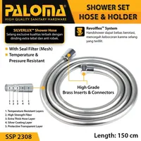 SHOWER SET HOSE AND HOLDER | SHOWER SET WITH HOLDER 3-JETS PRO-SWITCH 2308 CHROME