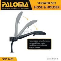 SHOWER SET HOSE AND HOLDER | SHOWER SET WITH HOLDER 4-JETS ROUND MATTE BLACK