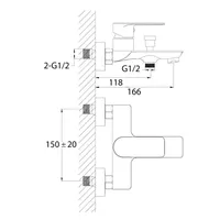 SINGLE LEVER BATH/SHOWER MIXER | IMELDA SINGLE LEVER BATH/SHOWER MIXER 1201 CHROME