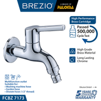 SHORT WALL TAP | VITTORIO 1/2" SHORT WALL TAP WITH HOSE COUPLING AND SCREW COLLAR 7173 CHROME