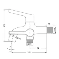 TWO-WAY TAP | VITTORIO 1/2" TWO-WAY TAP 7176 CHROME