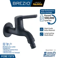 SHORT WALL TAP | VITTORIO 1/2" SHORT WALL TAP WITH HOSE COUPLING AND SCREW COLLAR 7273 MATTEBLACK