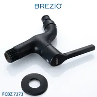 SHORT WALL TAP | VITTORIO 1/2" SHORT WALL TAP WITH HOSE COUPLING AND SCREW COLLAR 7273 MATTEBLACK