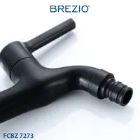 SHORT WALL TAP | VITTORIO 1/2" SHORT WALL TAP WITH HOSE COUPLING AND SCREW COLLAR 7273 MATTEBLACK