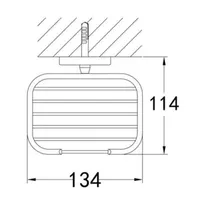 SOAP RACK | MIRANTE BRASS SOAP RACK SMALL 1322 CHROME