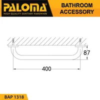 BATH GRAB BAR | MIRANTE BRASS BATH GRAB BAR 1318 CHROME