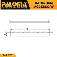 Towel Bar | CARDOBA BRASS SINGLE TOWEL BAR 1202 - 700 MM CHROME