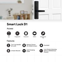 SMART SECURITY | DEON SMART LOCK D01 BLACK