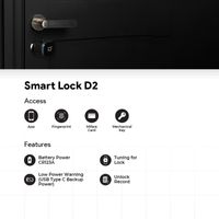 SMART SECURITY | DEON SMART LOCK D02 70MM BLACK