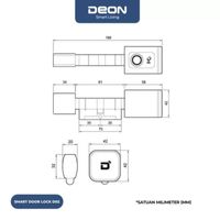 SMART SECURITY | DEON SMART LOCK D02 70MM BLACK