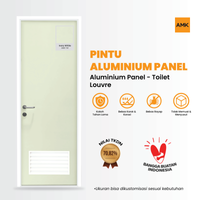 PINTU ALUMINIUM TOILET | PINTU ALUMINIUM TOILET + LOUVRE IVORY WHITE 80 X 215 CM