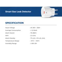 SMART SECURITY | DEON SMART GAS LEAK SENSOR WHITE