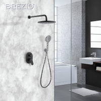 Shower Mixer | NOVIA S/L CONCEALED SHOWER MIXER W/RAINSHOWER AND HANDSHOWER ABS 1827 MATTEBLACK