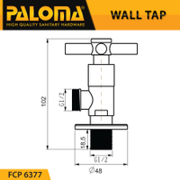 Wall Tap | JUPITER 1/2" TRIANGLE VALVE 6377 CHROME